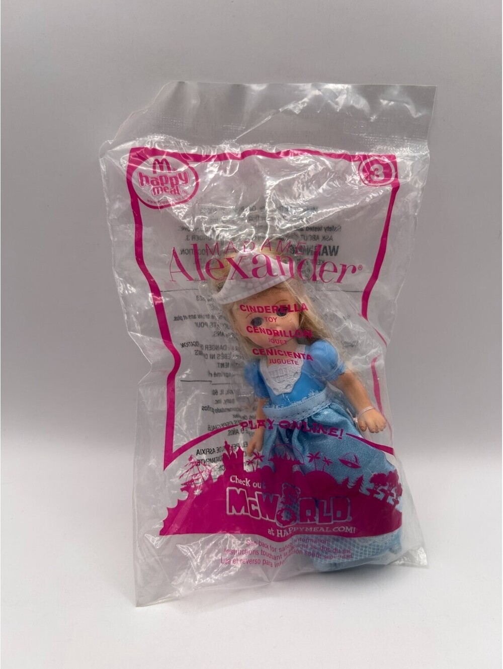 Madame Alexander Cinderella #3 Miniature Doll Blonde Hair Blue New
